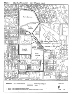 The Halifax Common grant in 1763 was for 235 acres " to and for the use of the inhabitants of the town of Halifax as Common, forever." This entire area was to be considered for planning purposes in the 1994 Halifax Common Plan.